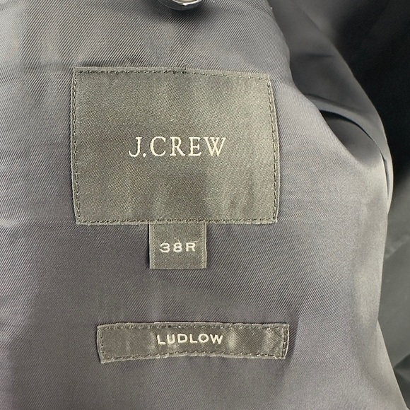 J Crew Mens Ludlow Single Breasted Blazer Size 38R Black Sport Coat Two Button - Picture 7 of 13